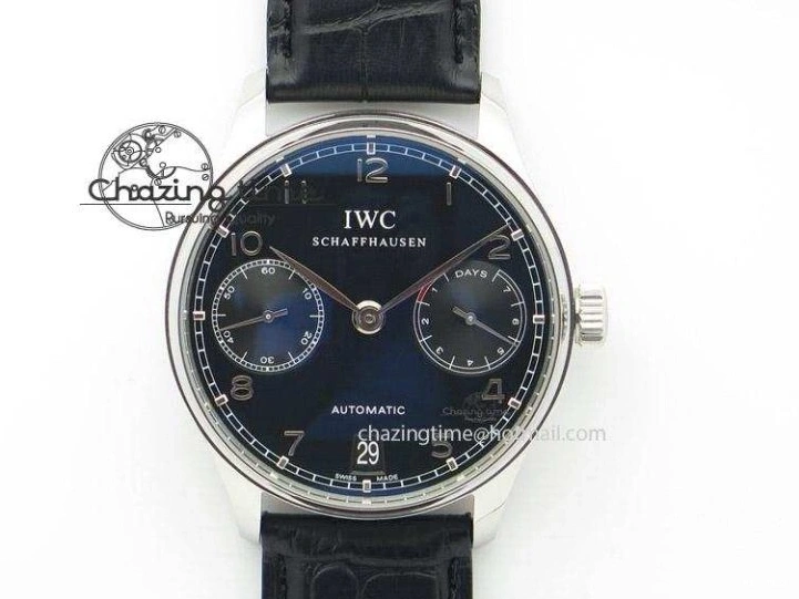 MIROTIME 0223 Portuguese Tourbillon IW504602 RG ZF Best Edition White Dial on Brown Leather Strap Stretchable 7178